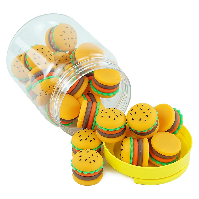 25pcs 5ml Mini Storage Box Burger Design Silicone Containers with Silicone Lid Wax Container and Plastic Storage Jar Home Use
25pcs 5ml Mini Storage Box Burger Design Silicone Containers with Silicone Lid Wax Container and Plastic Storage Jar Home Use