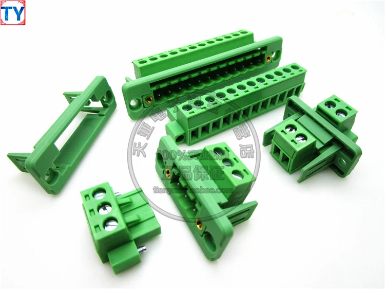 2sets Through-wall welding-free butt 2EDGWC 5.08mm connector with flanged fixed panel 2EDG to plug-in terminal block
2sets Through-wall welding-free butt 2EDGWC 5.08mm connector with flanged fixed panel 2EDG to plug-in terminal block