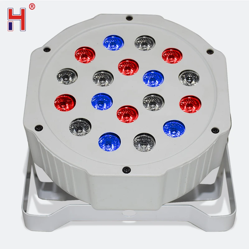Светодиодный сценический световой эффект 18x3 Вт плоский Par RGB DMX512 DJ диско-лампа KTV