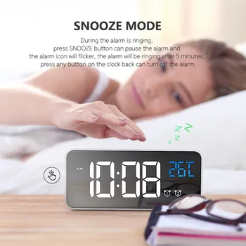 LED Alarm Clock Sound Activated Clock Temperature Electronic Desktop Digital Table Clocks for Bedside Music Clock Home Decor
LED Alarm Clock Sound Activated Clock Temperature Electronic Desktop Digital Table Clocks for Bedside Music Clock Home Decor