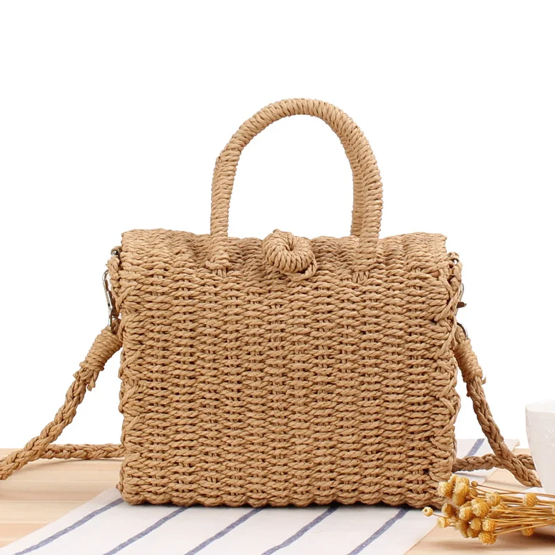 Vintage Handwoven Straw Crossbody - Bohemian Basket Bag 1 H875d173374a7475d82625b6ea0d86df1D