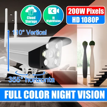 1080P Wireless Outdoor Security Surveillance Camera CCTV IP66 Waterproof / Night Vision / Motion Cloud Cam Activity Alert
1080P Wireless Outdoor Security Surveillance Camera CCTV IP66 Waterproof / Night Vision / Motion Cloud Cam Activity Alert