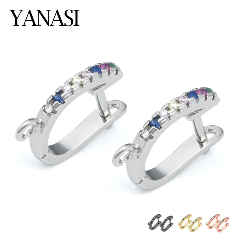 Colorful Cubic Zirconia Earring Hooks Clasps Accessories for DIY Earrings Jewelry Making Earwire Components
Colorful Cubic Zirconia Earring Hooks Clasps Accessories for DIY Earrings Jewelry Making Earwire Components