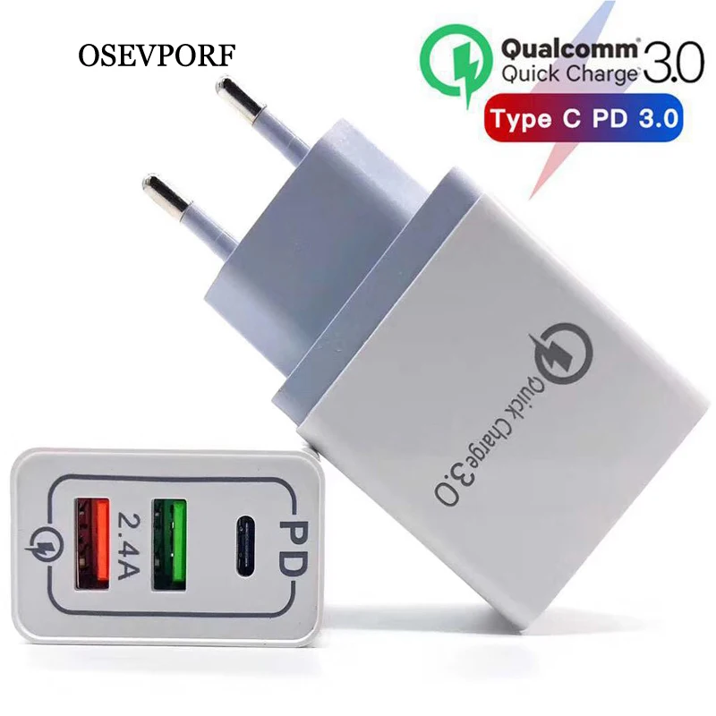 OSEVPORF 30W Type C PD Fast USB Charger for iPhone 11 Pro Max X 8 XS 7 PD Quick Charger Phone Charger for Samsung Xiaomi Charger
OSEVPORF 30W Type C PD Fast USB Charger for iPhone 11 Pro Max X 8 XS 7 PD Quick Charger Phone Charger for Samsung Xiaomi Charger