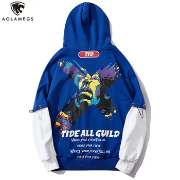 Aolamegs Hoodies Men Fake 2 Pieces Hooded Pullover Back X Print Drawstring Sleeve Sweatshirt All-match High Street Streetwear
Aolamegs Hoodies Men Fake 2 Pieces Hooded Pullover Back X Print Drawstring Sleeve Sweatshirt All-match High Street Streetwear