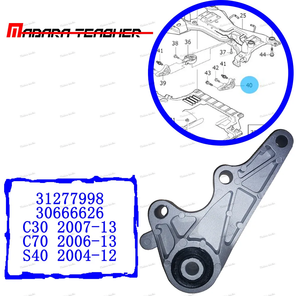 Engine Torque Arm Strut Mount Lower 31277998 30666626 For Volvo C30 C70 S40 Manual Transmission Mounting Rear Lower
Engine Torque Arm Strut Mount Lower 31277998 30666626 For Volvo C30 C70 S40 Manual Transmission Mounting Rear Lower