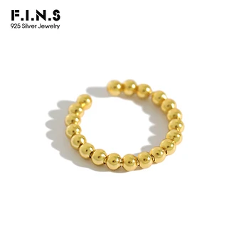 F.I.N.S Simple Classical Gold Beaded Open Rings For Women Personality Ladies 925 Sterling Silver Rings Stackable Fashion Jewelry
F.I.N.S Simple Classical Gold Beaded Open Rings For Women Personality Ladies 925 Sterling Silver Rings Stackable Fashion Jewelry