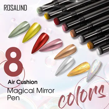 ROSALIND Air Cushion Magical Mirror Glitter Powder Pen Metallic Color For Nails Art Design Semi Permanent Need Base Top Coat
ROSALIND Air Cushion Magical Mirror Glitter Powder Pen Metallic Color For Nails Art Design Semi Permanent Need Base Top Coat