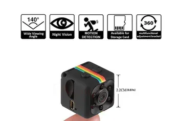 

960P SQ11 Mini Car DV DVR Camera Dash Cam IR Night Vision 480P Dash cam + back clip + USB cable