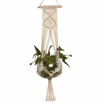 Handmade Macrame Flower Hanging Basket Knotted Rope Flowerpot Net Bag Horticultural Home Door Balcony Courtyard Garden Decor
Handmade Macrame Flower Hanging Basket Knotted Rope Flowerpot Net Bag Horticultural Home Door Balcony Courtyard Garden Decor