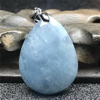 Genuine Natural Blue Aquamarine Pendant For Women Man Crystal 36x27x10mm Water Drop Bead Silver Necklace Pendant Jewelry AAAAA
Genuine Natural Blue Aquamarine Pendant For Women Man Crystal 36x27x10mm Water Drop Bead Silver Necklace Pendant Jewelry AAAAA
