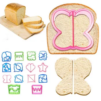 

12pcs/set Creative 14 Models Puzzle Kids DIY Lunch Sandwich Toast Cookies Mold Cake Bread Biscuit Food Cutter Mould^
