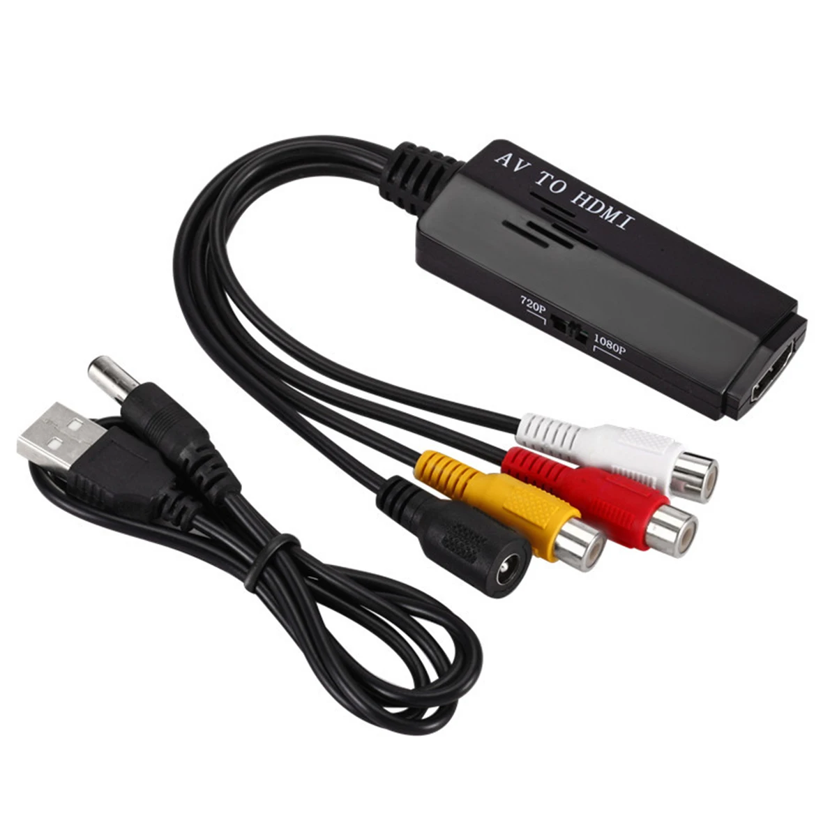 SOONHUA AV To HDMI Cable Converter AV To HDMI Adapter USB Charging 720P 1080P HDMI Video Converters For DVD Camera HDTV New
SOONHUA AV To HDMI Cable Converter AV To HDMI Adapter USB Charging 720P 1080P HDMI Video Converters For DVD Camera HDTV New