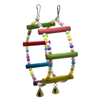 

Bird Toys Parrot Toys Arched Climbing Swings Colored Ladder Pleasure Wheels Parrot Rings Round Swings
