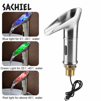 LED Waterfall Sensor Faucet Sensor Touchless Motion Activated Automatic Faucet Hot Cold mixed Faucet Bathroom Sink Tap faucet
LED Waterfall Sensor Faucet Sensor Touchless Motion Activated Automatic Faucet Hot Cold mixed Faucet Bathroom Sink Tap faucet