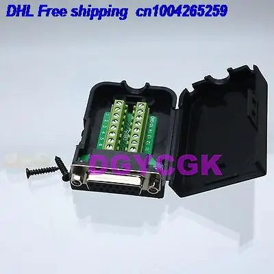 DHL 50pcs DB15 D-SUB 2-Row female 15 Pin Terminal Breakout Plastic cover nut 3+9 BLACK 22-ct
DHL 50pcs DB15 D-SUB 2-Row female 15 Pin Terminal Breakout Plastic cover nut 3+9 BLACK 22-ct