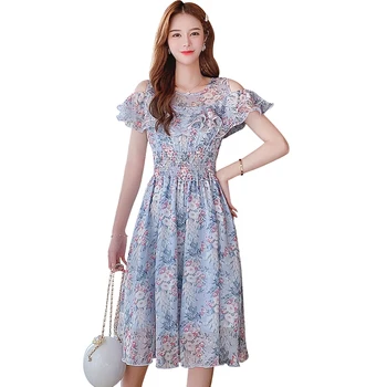 Ruffle Floral Dress Strapless Dress 2020 Summer Women Dresses Chiffon Round Neck Short Sleeve Printed Chiffon Dress 711C
Ruffle Floral Dress Strapless Dress 2020 Summer Women Dresses Chiffon Round Neck Short Sleeve Printed Chiffon Dress 711C