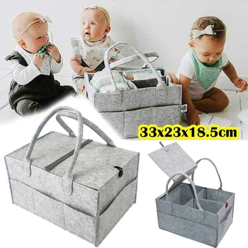 Baby Diaper Organizer Storage Bags Caddy Gray Felt Changing Nappy Kids Storage Carrier Bag Grey with Handle Toy Organizer Travel
Baby Diaper Organizer Storage Bags Caddy Gray Felt Changing Nappy Kids Storage Carrier Bag Grey with Handle Toy Organizer Travel