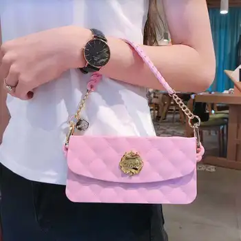 Luxury Fashion 6.8 Inch Universal Grid Handbag Purse Silicone Hand Chain Phone Bag Pouch Case Cover For Iphone 11 Samsung Huawei
Luxury Fashion 6.8 Inch Universal Grid Handbag Purse Silicone Hand Chain Phone Bag Pouch Case Cover For Iphone 11 Samsung Huawei
