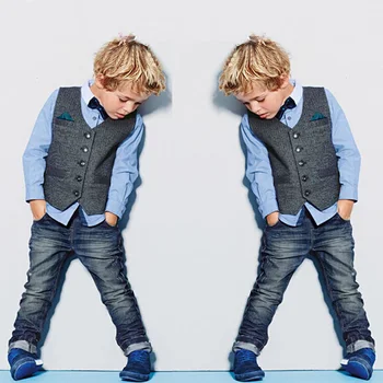 Gentleman Style Children Clothing Boys Sets Fashion Kids Clothes Outfits Cotton Long Sleeve Shirt+Vest+Pant 3 Pcs 2-7 Years
Gentleman Style Children Clothing Boys Sets Fashion Kids Clothes Outfits Cotton Long Sleeve Shirt+Vest+Pant 3 Pcs 2-7 Years