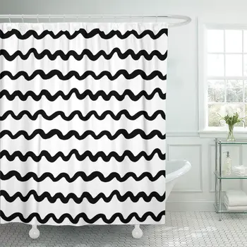 Zigzag Ink Paint Brush Marker Minimalistic Modern Simple Irregular Doodle Wave Pattern Abstract Shower Curtains Waterproof
Zigzag Ink Paint Brush Marker Minimalistic Modern Simple Irregular Doodle Wave Pattern Abstract Shower Curtains Waterproof