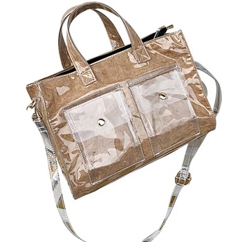 New Korean Casual Kraft Paper Handbag Versatile Simple Large Capacity Shoulder Bag 
New Korean Casual Kraft Paper Handbag Versatile Simple Large Capacity Shoulder Bag