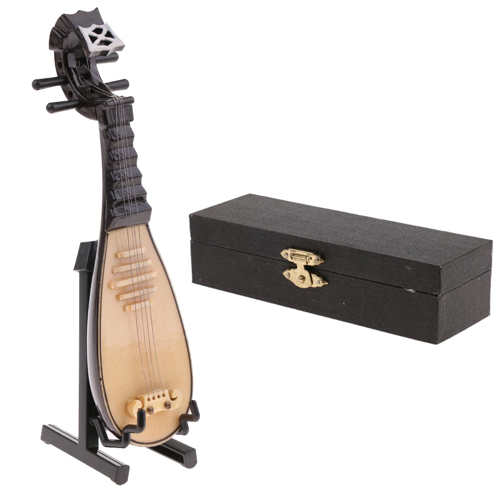 1/6 Scale Action Figures Dollhouse Accessory Wooden Lute/Pipa Model Miniature Musical Instrument for Hot Toys 1/6 Scale Action Figures Dollhouse Accessory Wooden Lute/Pipa Model Miniature Musical Instrument for Hot Toys