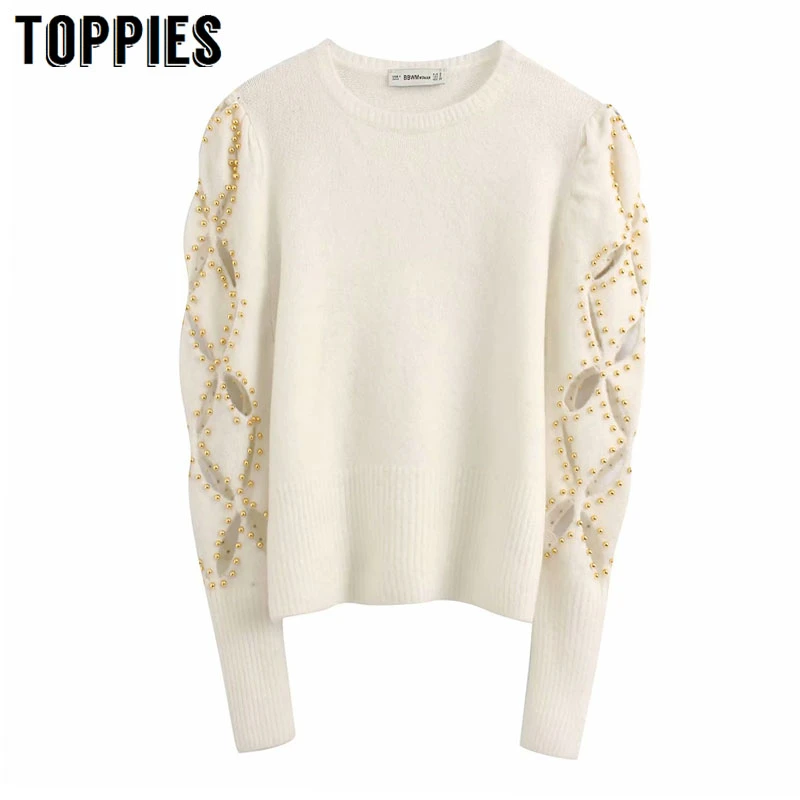 White Knitting Sweater Winter Hollow Out Diamond Beading Sweater Round Neck Pullovers Women Jersey
White Knitting Sweater Winter Hollow Out Diamond Beading Sweater Round Neck Pullovers Women Jersey