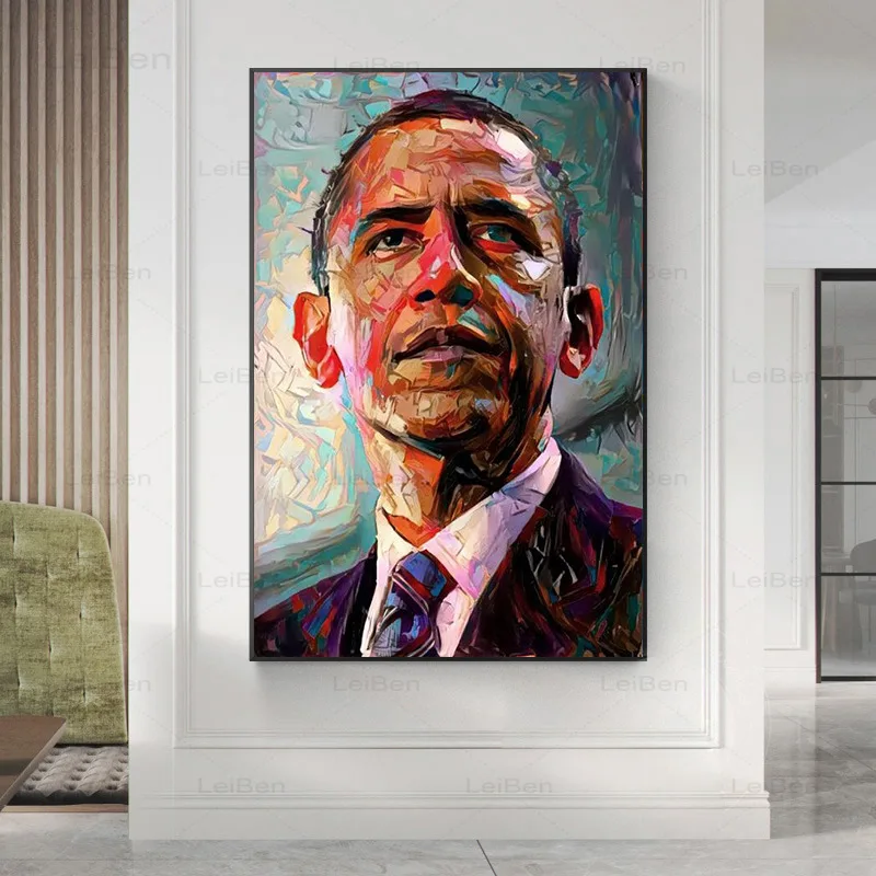 U.s. President Obama Portrait Canvas Painting Art Posters and Prints Modern Popular Modular Pictures Home Decor Bedroom Murals | Дом и сад