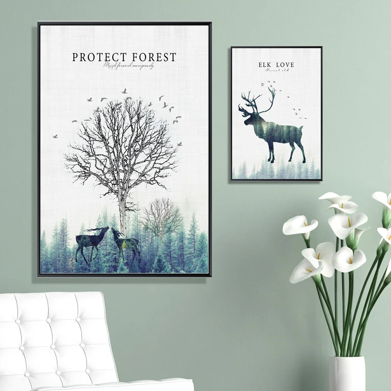 Nordic Decoration Forest and Deer Lanscape Nordic Posters and Prints Wall Art Pictures for Living Room Bedroom Home Decor 2-77
Nordic Decoration Forest and Deer Lanscape Nordic Posters and Prints Wall Art Pictures for Living Room Bedroom Home Decor 2-77
