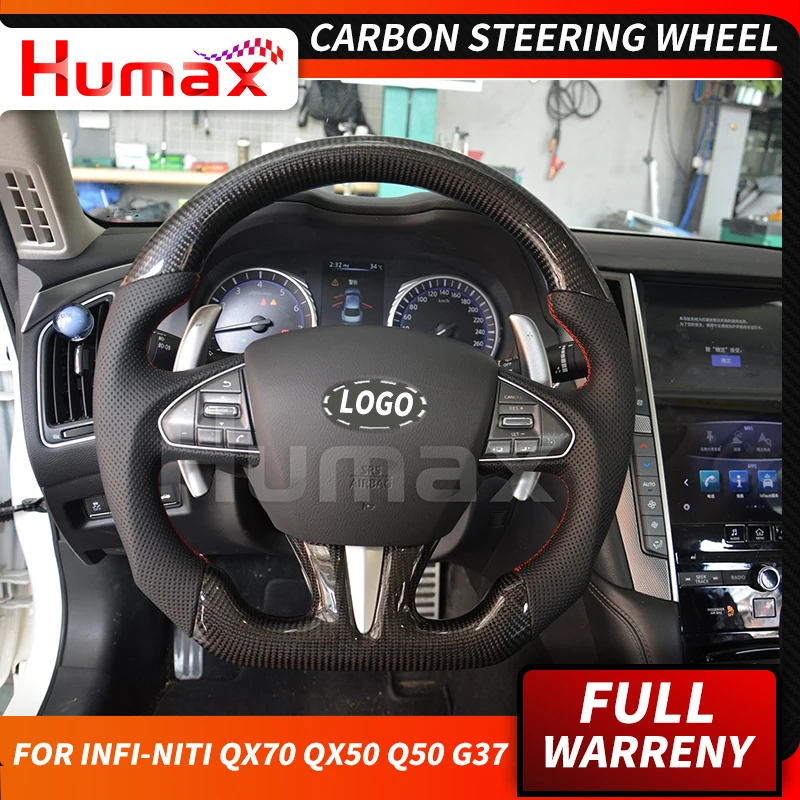 For Infiniti QX70 QX50 Q50L G37 Carbon Fiber Steering Wheel Universal Replacement For mazdaCarbon Accessories steering wheel
For Infiniti QX70 QX50 Q50L G37 Carbon Fiber Steering Wheel Universal Replacement For mazdaCarbon Accessories steering wheel
