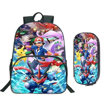 New Pokemon Backpack Fashion Beautiful Colourful Pattern Beautiful Practicality Students Backpack with Pencil Case
New Pokemon Backpack Fashion Beautiful Colourful Pattern Beautiful Practicality Students Backpack with Pencil Case