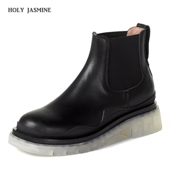 Genuine Leather Women' Ankle Boots2020 Fashion Style Women Autumn/winter Platform Boots Ladies Chunky Shoes Combat Boots Med 6CM
Genuine Leather Women' Ankle Boots2020 Fashion Style Women Autumn/winter Platform Boots Ladies Chunky Shoes Combat Boots Med 6CM