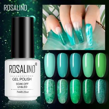 

Rosalind Emerald Green Series Nail Glue 7ML Army Green Phototherapy UV Glue Emerald Green Apple Color Glue gel nail polish