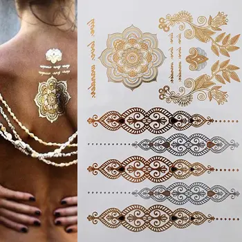 1pcs/lot Temporary golden tattoos stickers bracelet party tattoos fashion flash tattoo paste makeup girsl arm waterproof tattoo 
1pcs/lot Temporary golden tattoos stickers bracelet party tattoos fashion flash tattoo paste makeup girsl arm waterproof tattoo