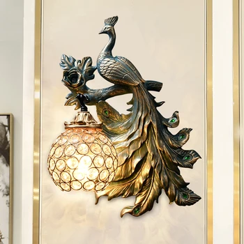 America Vintage Peacock Wall Lamp Modern Creative Resin Led Wall Sconce Lamp for Living Room Industrial Corridor Decor Light
America Vintage Peacock Wall Lamp Modern Creative Resin Led Wall Sconce Lamp for Living Room Industrial Corridor Decor Light