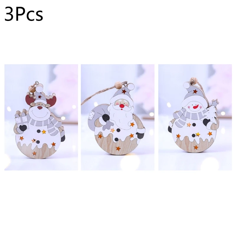 3pcs Festival LED Light Wood Snowman Elk Santa Christmas Tree Decorations for Home Hanging Ornaments Holiday Xmas Gift
3pcs Festival LED Light Wood Snowman Elk Santa Christmas Tree Decorations for Home Hanging Ornaments Holiday Xmas Gift