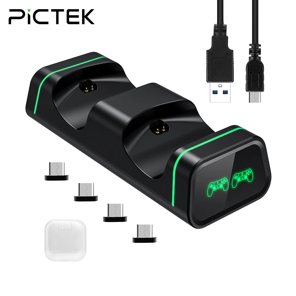 PICTEK PC265 PS4 Controller Charger Dual USB Fast Charging Station Dock With LED Light For Playstation4/PS4/PS4 Slim/PS4 Pro
PICTEK PC265 PS4 Controller Charger Dual USB Fast Charging Station Dock With LED Light For Playstation4/PS4/PS4 Slim/PS4 Pro