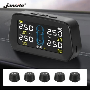 Jansite TPMS 5 Tires Alarm Tire Pressure Sensors Monitoring System Large screen Solar Power Auto Security Tyre Pressure control
Jansite TPMS 5 Tires Alarm Tire Pressure Sensors Monitoring System Large screen Solar Power Auto Security Tyre Pressure control