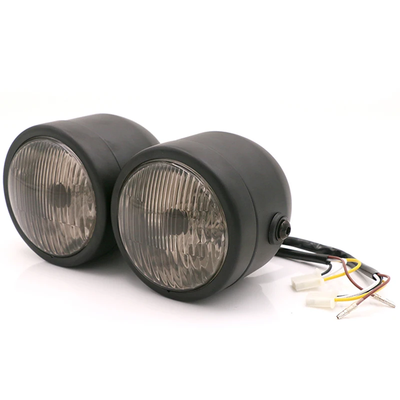 Мотоциклетная двойная фара, винтажный черный ретро-светильник для скутера, с двойной головкой, DC 12 В
Мотоциклетная двойная фара, винтажный черный ретро-светильник для скутера, с двойной головкой, DC 12 В