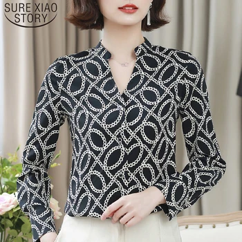 Korean Style Women Fashion Long Sleeve Print Shirt Women Sexy V-neck Office Lady Blouse 2020 Spring New Arrival Tops 8214 50
Korean Style Women Fashion Long Sleeve Print Shirt Women Sexy V-neck Office Lady Blouse 2020 Spring New Arrival Tops 8214 50