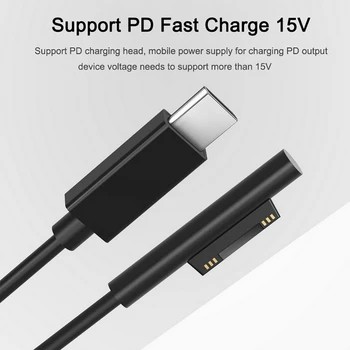 USB Type C 15V PD Power Supply Charger Adapter Charging Line for Microsoft Surface Pro 7/6/5/4/3/GO/BOOK Laptop 1/2
USB Type C 15V PD Power Supply Charger Adapter Charging Line for Microsoft Surface Pro 7/6/5/4/3/GO/BOOK Laptop 1/2
