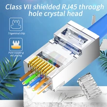 RJ45 Cat7 Connector 20/50/100pcs 8P 8C UTP/FTP Gold Plated Network Modular Plug Ethernet Cables Cat5e Cat6 Connectors
RJ45 Cat7 Connector 20/50/100pcs 8P 8C UTP/FTP Gold Plated Network Modular Plug Ethernet Cables Cat5e Cat6 Connectors