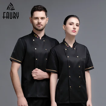 Men Women Chef Waiter Uniform Short Sleeve Double Breasted Kitchen Food Service Catering Restaurant Cook Tops Chef Jackets 
Men Women Chef Waiter Uniform Short Sleeve Double Breasted Kitchen Food Service Catering Restaurant Cook Tops Chef Jackets