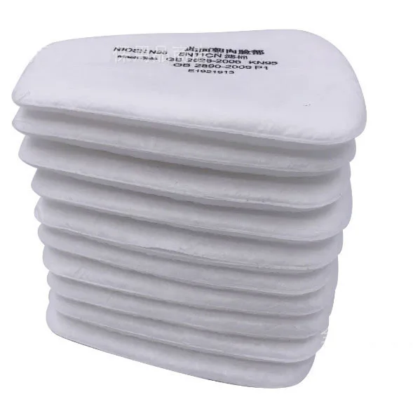 10pcs-5N11-Cotton-Filters-Replaceable-Filters-For-6200-7502-6800-Gas-Dust-Mask-Accessories
