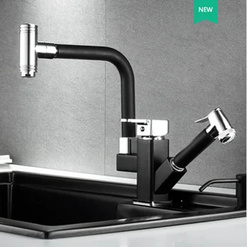 Black Draw-type Cold and Hot Water Faucet Kitchen Washing Pot All-copper Retractable Rotary Laundry Table Washing Pool Tank Hous
Black Draw-type Cold and Hot Water Faucet Kitchen Washing Pot All-copper Retractable Rotary Laundry Table Washing Pool Tank Hous