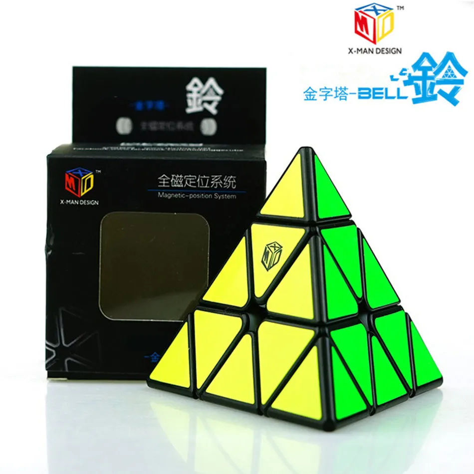 Qiyi волшебный кубик рубика X Man дизайн Pyraminx Bell 3x3 Cube 3x3x3 система магнитного