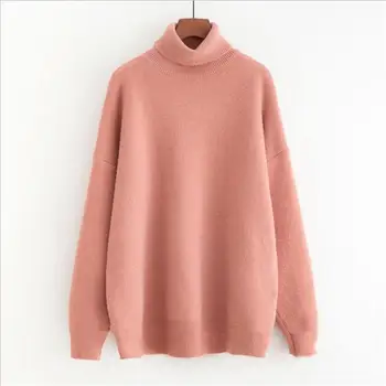 H.SA Women Winter Sweaters Candy Color Turtleneck Pullover and Jumpers Soft Warm Thick Jumpers Casual Knitwear Pink Pull Femme
H.SA Women Winter Sweaters Candy Color Turtleneck Pullover and Jumpers Soft Warm Thick Jumpers Casual Knitwear Pink Pull Femme