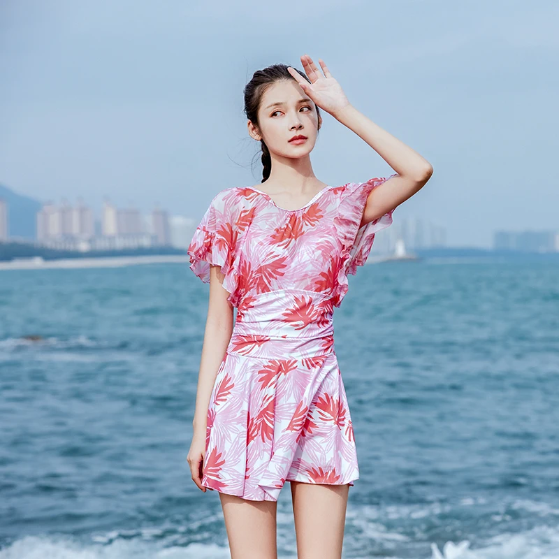 2021 Elegant Vintage Leaf Print Butterfly Sleeve Beach Dress One-piece Women Swimsuit Vestido De Praia Short Mini Dress Summer
2021 Elegant Vintage Leaf Print Butterfly Sleeve Beach Dress One-piece Women Swimsuit Vestido De Praia Short Mini Dress Summer