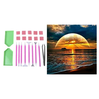 21Pcs Diamond Painting Cross Stitch Tool Kit Tray Sticky Pen Tweezers & 1set 5D DIY Diamond Painting "Sunset"
21Pcs Diamond Painting Cross Stitch Tool Kit Tray Sticky Pen Tweezers & 1set 5D DIY Diamond Painting "Sunset"